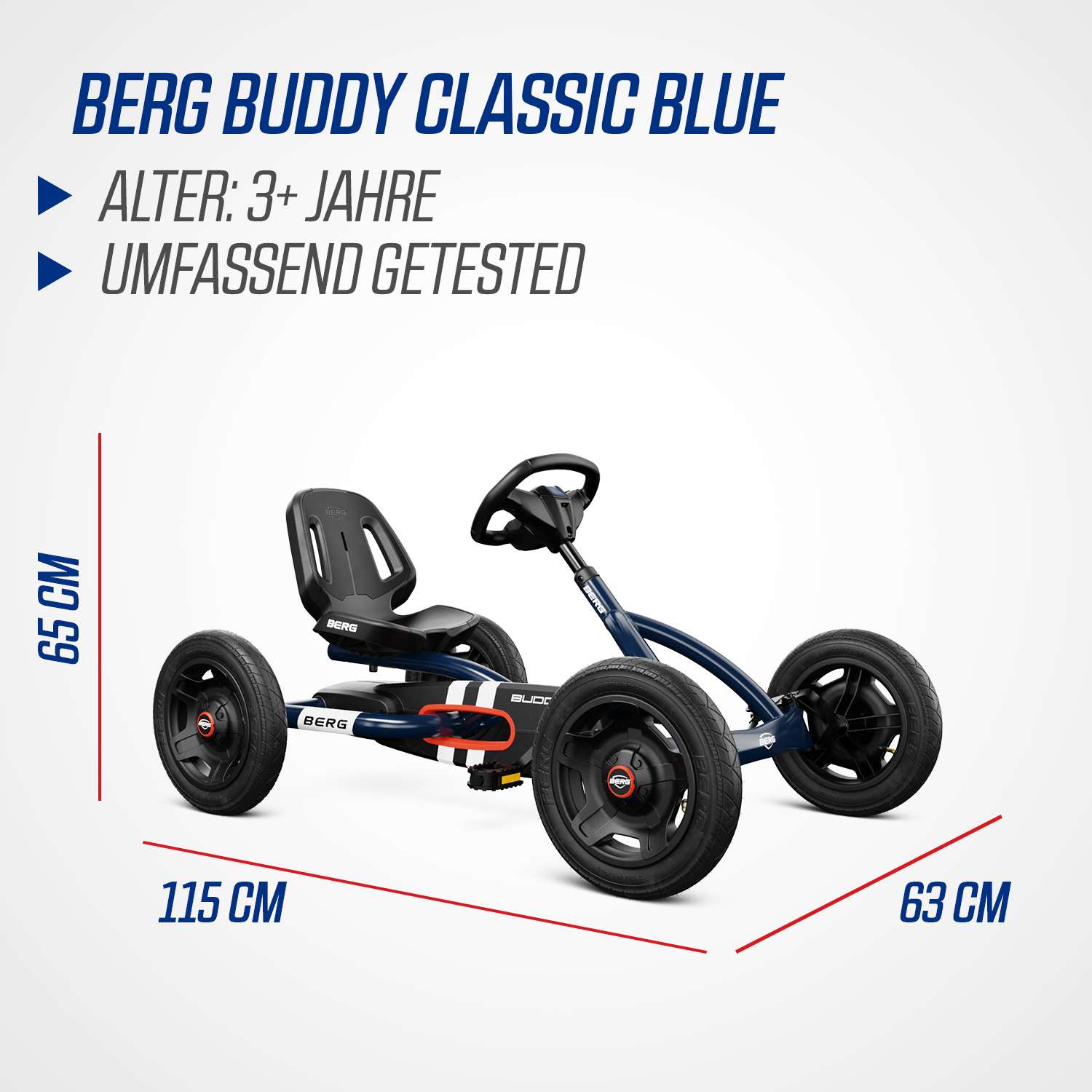 BERG Gokart Buddy Classic Blue (40 Jahre BERG) BERG Gokart Buddy Classic Blue (40 Jahre BERG)